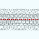 Una cadena de carbino confinada en un nanotubo de carbono de doble pared. Imagen: Lei Shi / Universidad de Viena